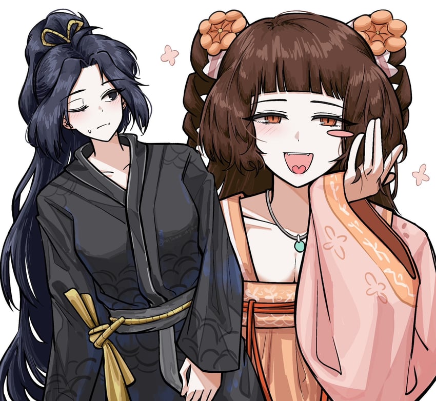 xue baochai and lin daiyu (project moon and 1 more) drawn by k_i_r_i_p_o
