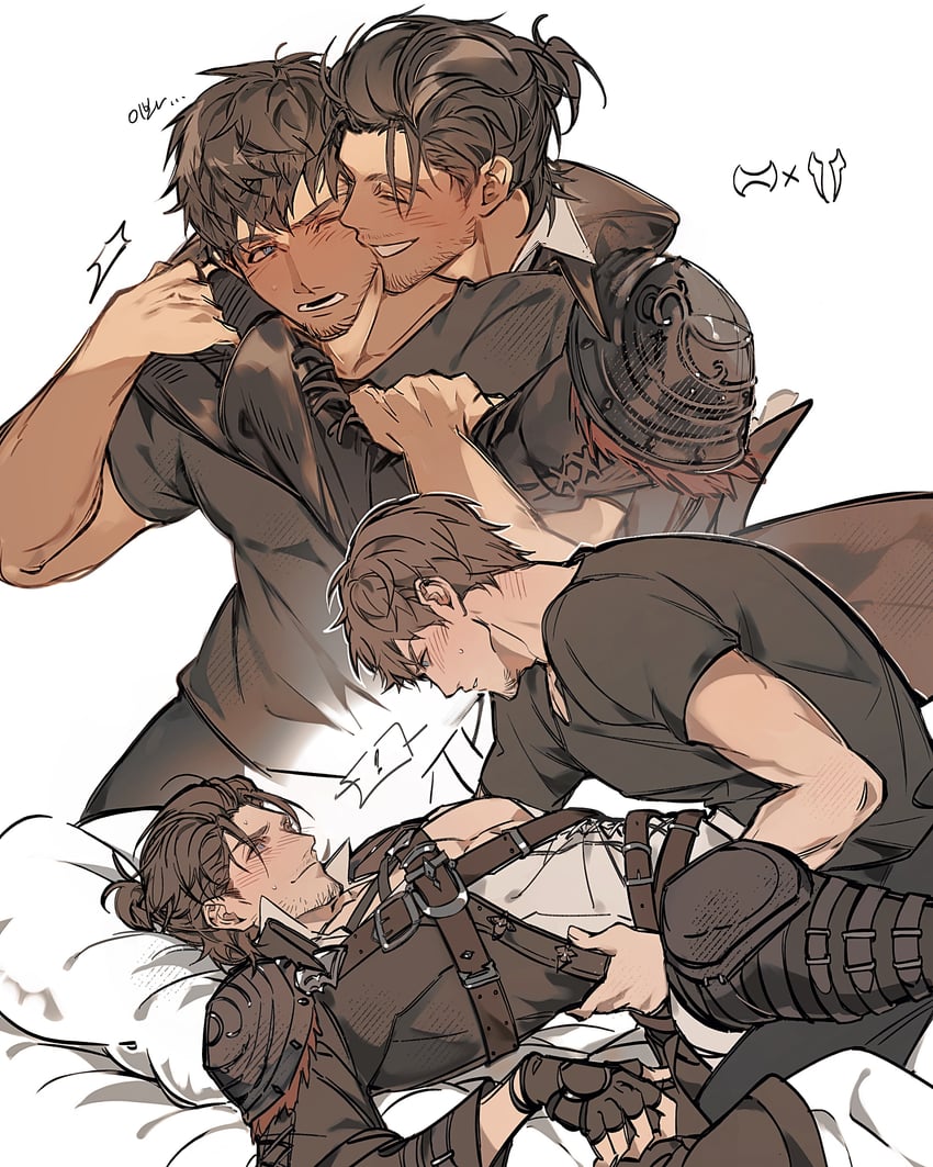 warrior of light, adventurer, and ardbert hylfyst (final fantasy and 1 more) drawn by gyulseu