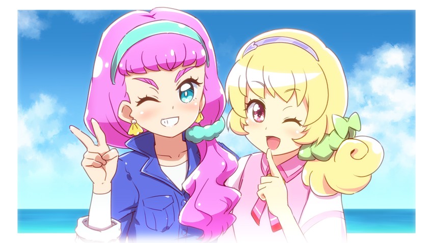 laura la mer and hinata yume (precure and 4 more) drawn by rin_takanashi_glacies