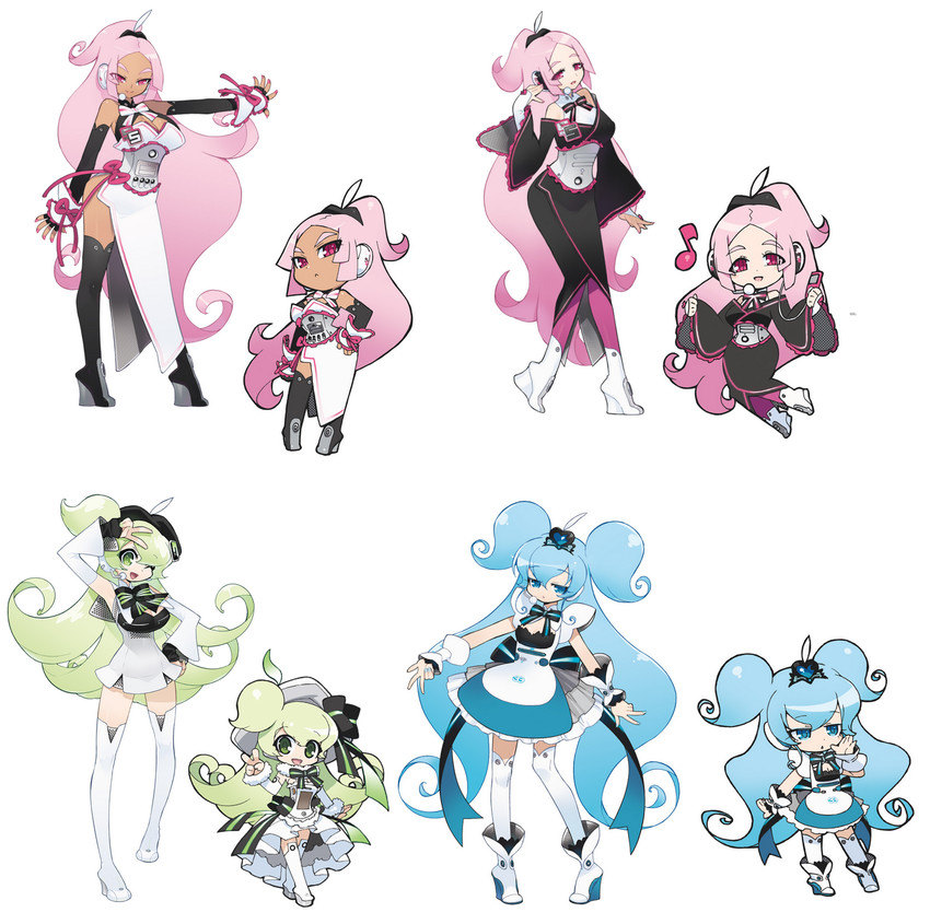 macne nana, macne coco, and whisper angel sasayaki (macne series) drawn by akatsuki_gomoku