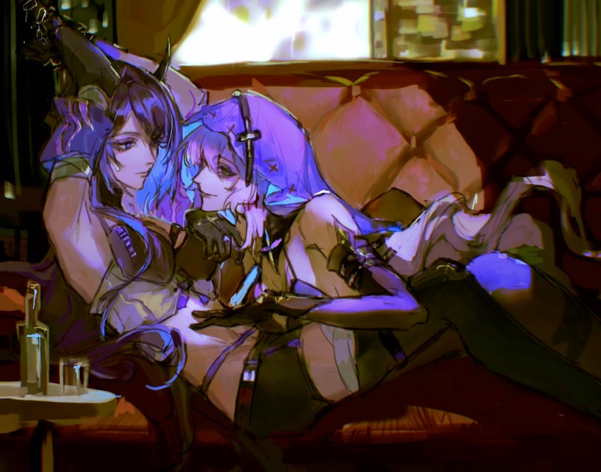 acheron and black swan (honkai and 1 more) drawn by tanyaf2022