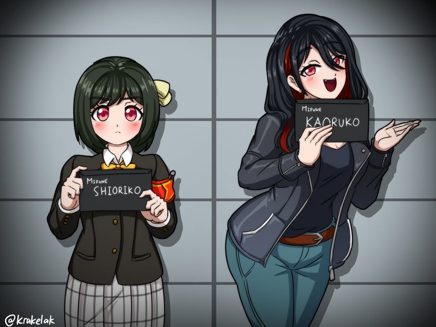 mifune shioriko and mifune kaoruko (love live! and 1 more) drawn by krakelak