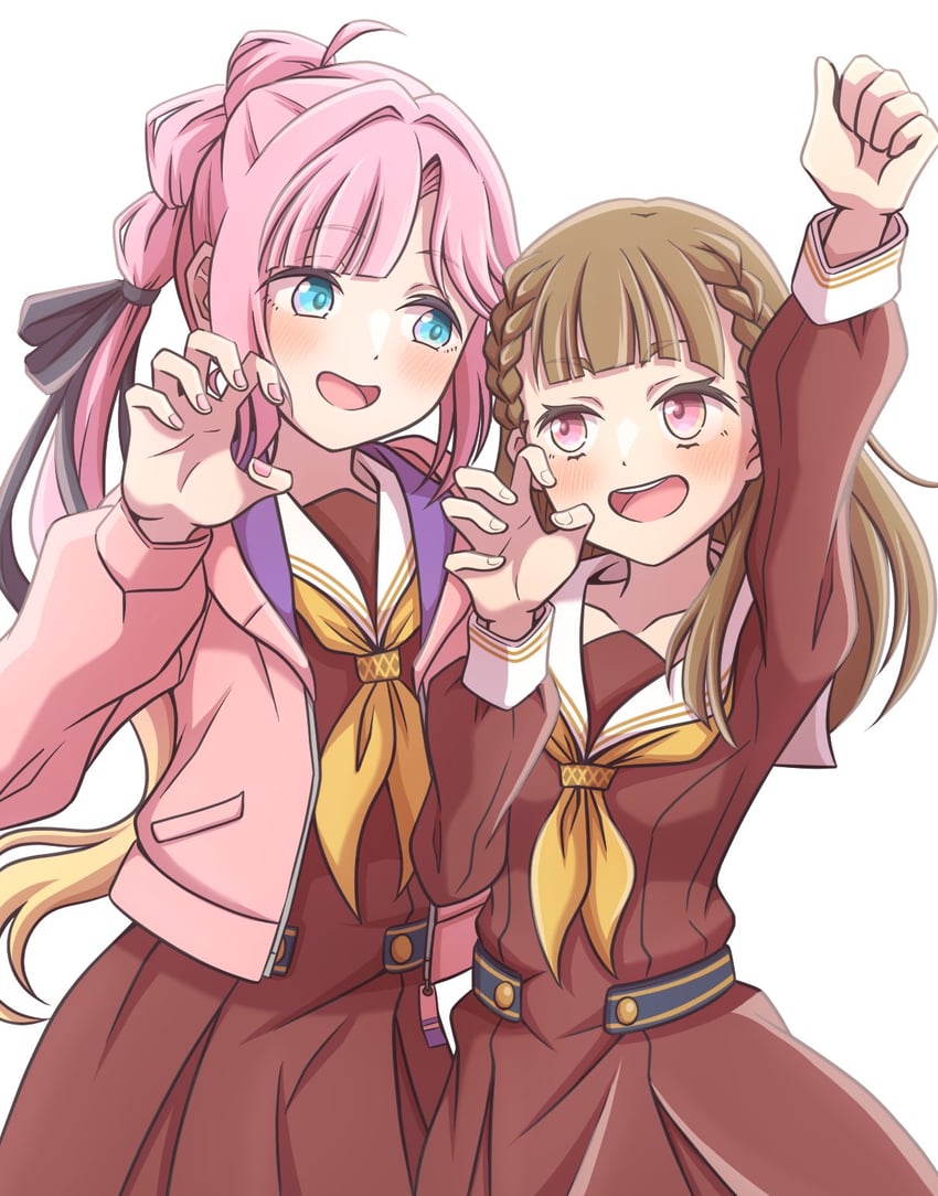 anyoji hime and kachimachi kosuzu (love live! and 1 more) drawn by ganbarai