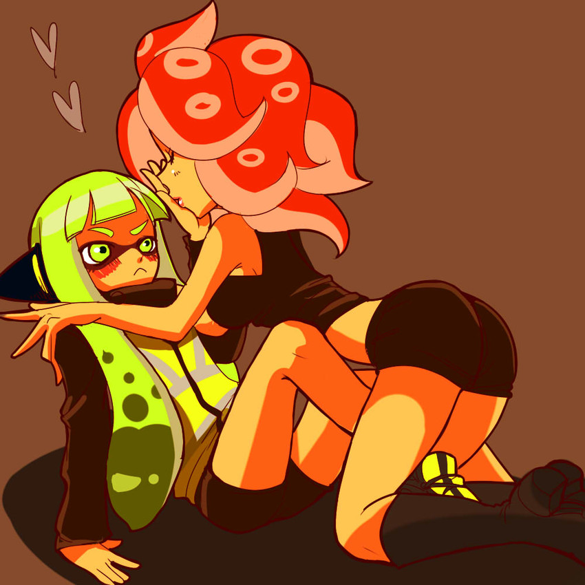 inkling player character, inkling girl, agent 3, and takozonesu (splatoon and 1 more) drawn by myonmyon_(hama_natu)