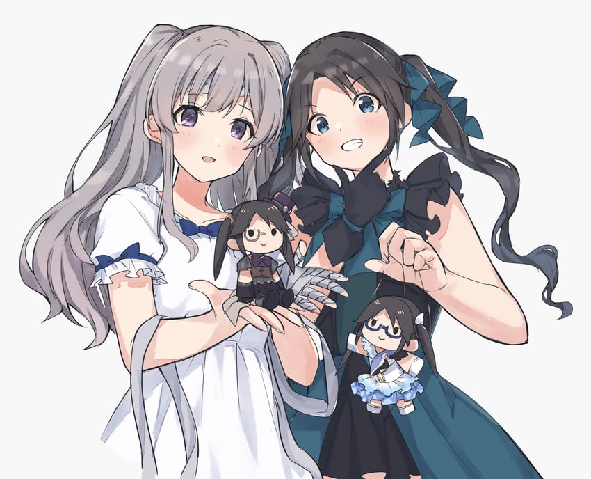 yukoku kiriko and mitsumine yuika (idolmaster and 1 more) drawn by hanetsuka