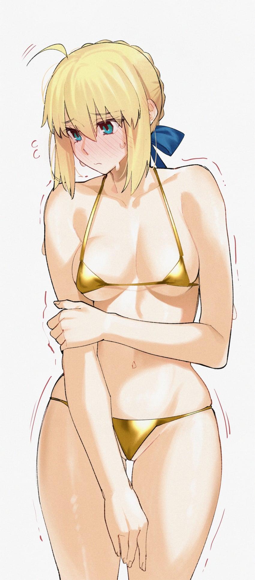 artoria pendragon and saber (fate and 1 more) drawn by kamisato_sora