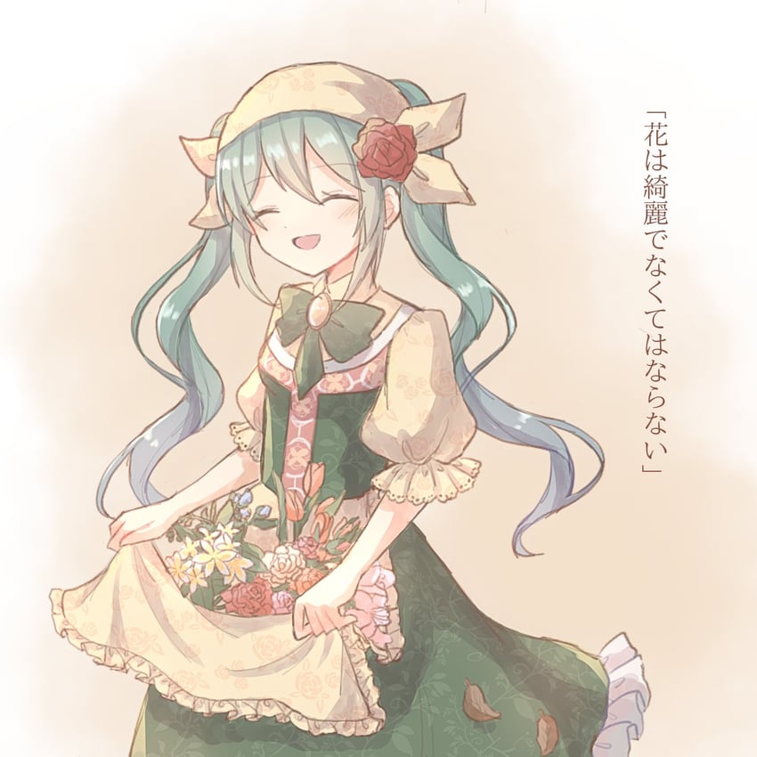 hatsune miku and mikulia calgaround (vocaloid and 2 more) drawn by aquamarinu