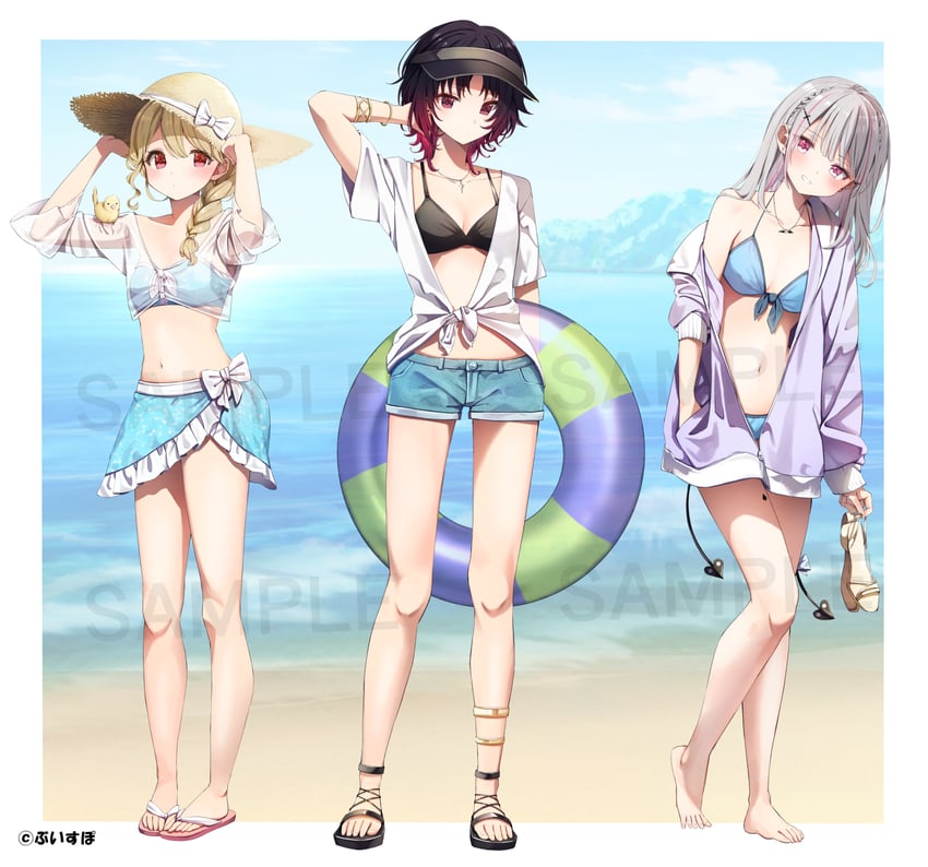 asumi sena, kogara toto, and kisaragi ren (vspo! and 1 more) drawn by summer_tail720