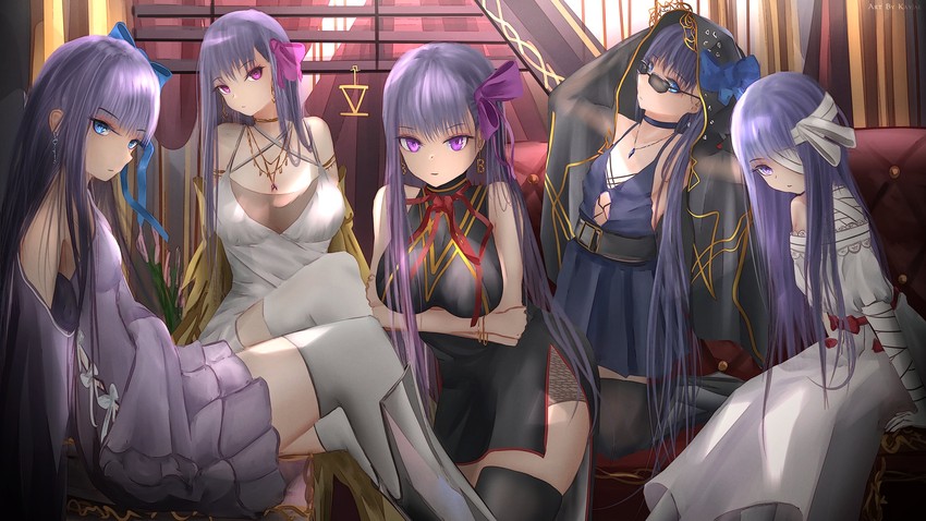 bb, meltryllis, passionlip, and kingprotea (fate and 1 more) drawn by kayjae