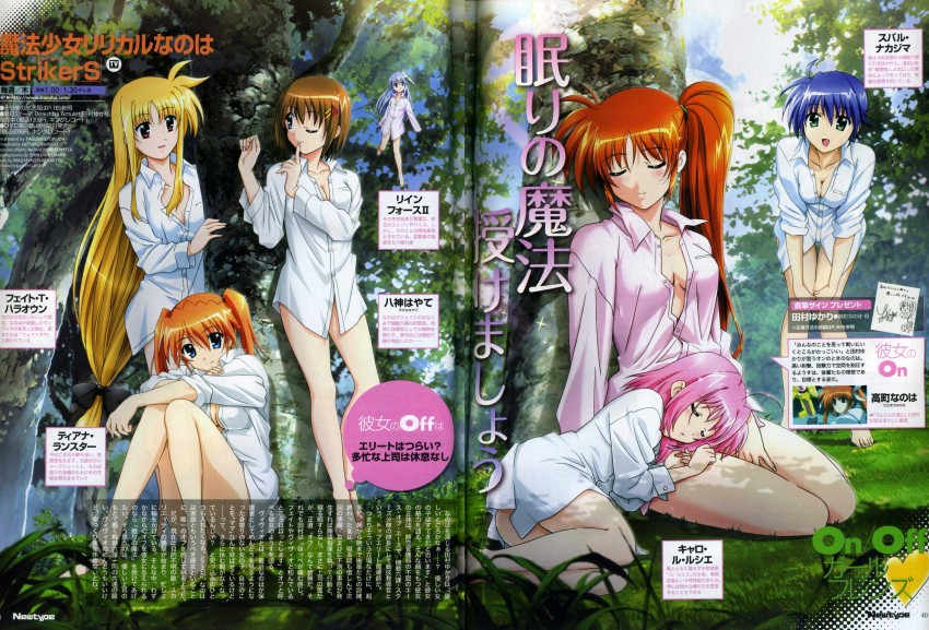 fate testarossa, takamachi nanoha, yagami hayate, subaru nakajima, reinforce zwei, and 2 more (lyrical nanoha and 1 more)