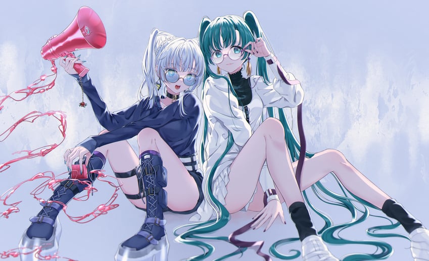 hatsune miku and kafu (vocaloid and 3 more) drawn by rooibos