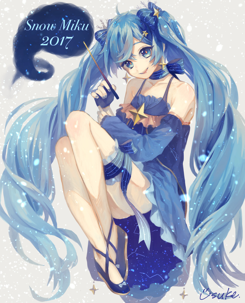 hatsune miku and yuki miku (vocaloid and 1 more) drawn by usuke_(u_skeeep)