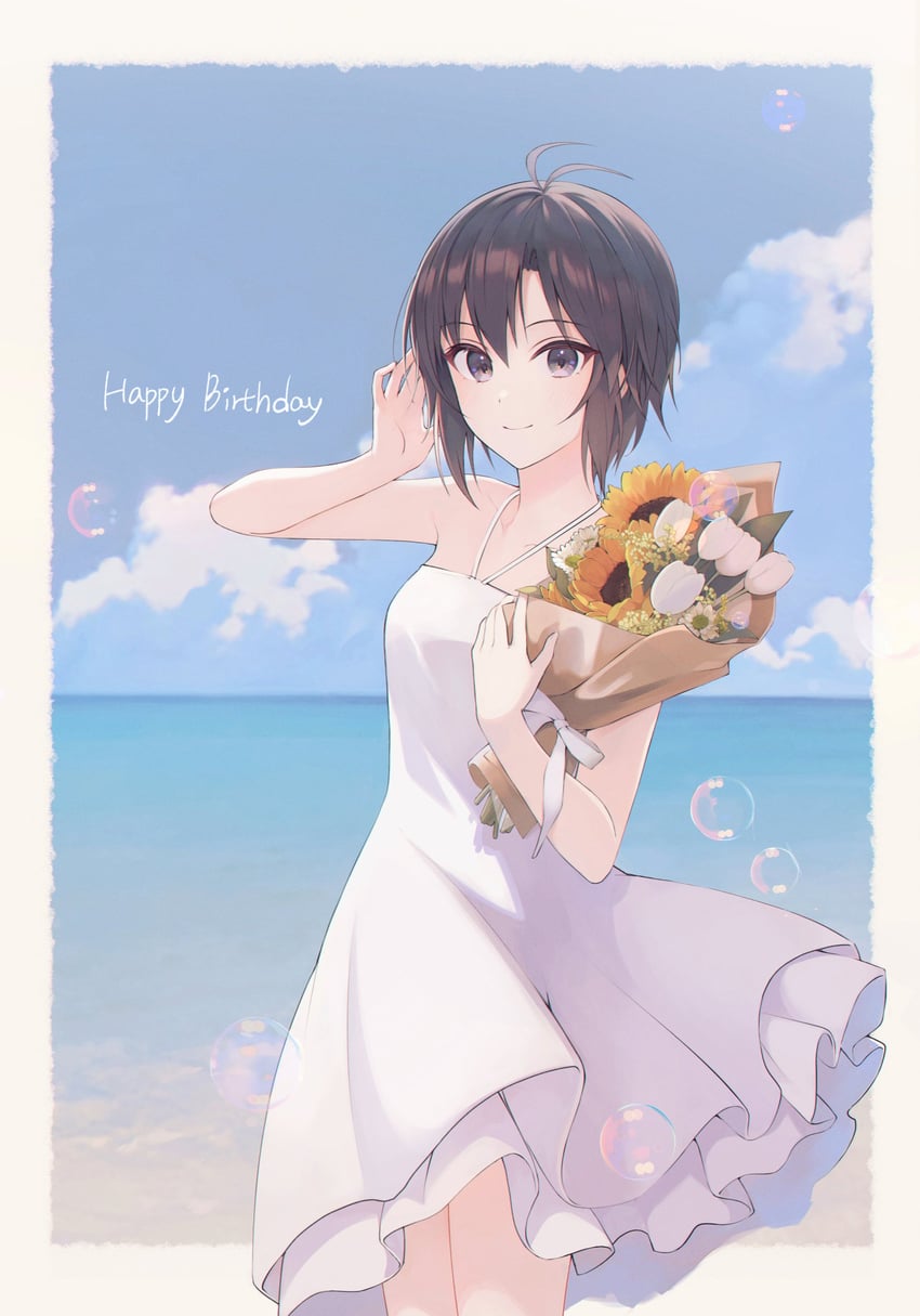 kikuchi makoto (idolmaster and 2 more) drawn by a1001047591