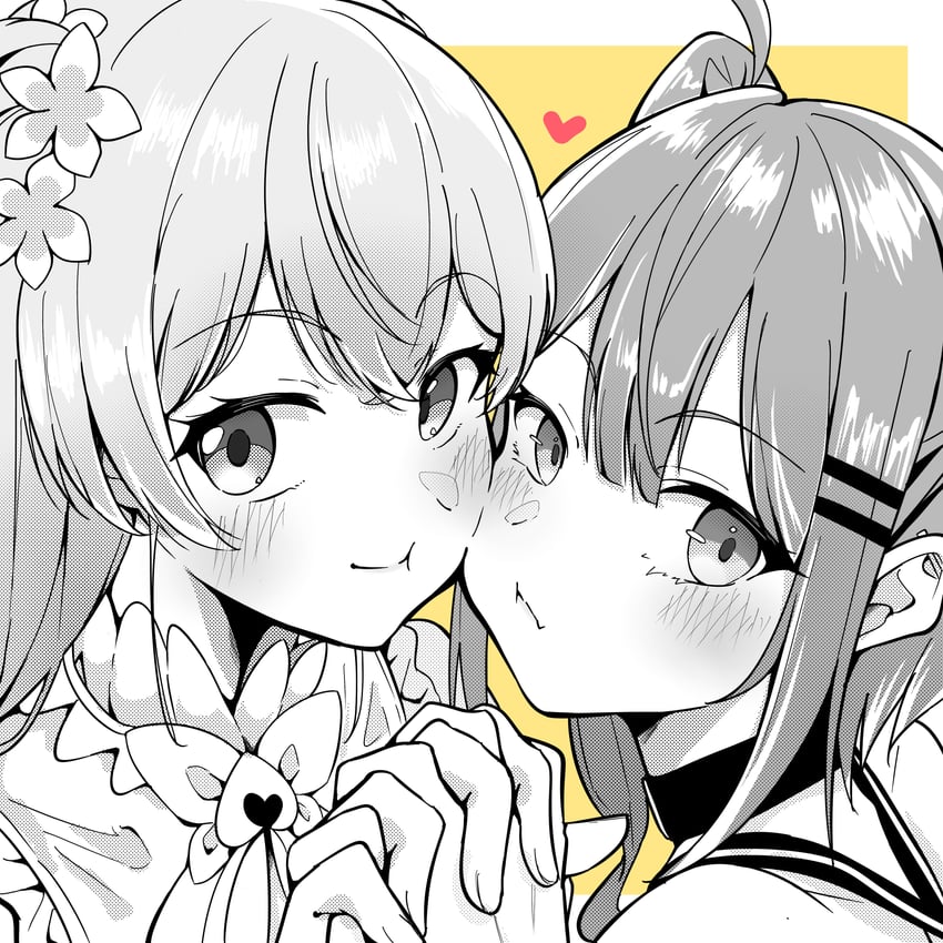 tokoyami towa and momosuzu nene (hololive) drawn by okome_0628