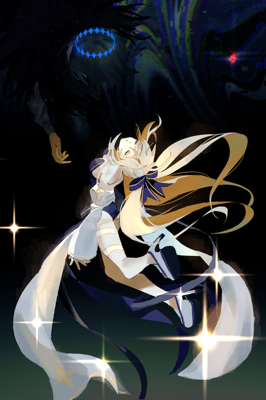 artoria pendragon, artoria caster, and oberon (fate and 1 more) drawn by ss_un17