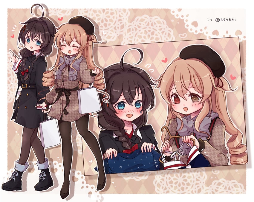 shigure, murasame, murasame kai ni, and shigure kai san (kantai collection) drawn by miko_(35nikomi)