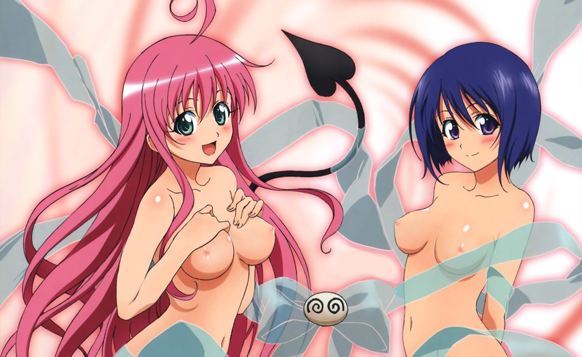 lala satalin deviluke, sairenji haruna, and peke (to love-ru)