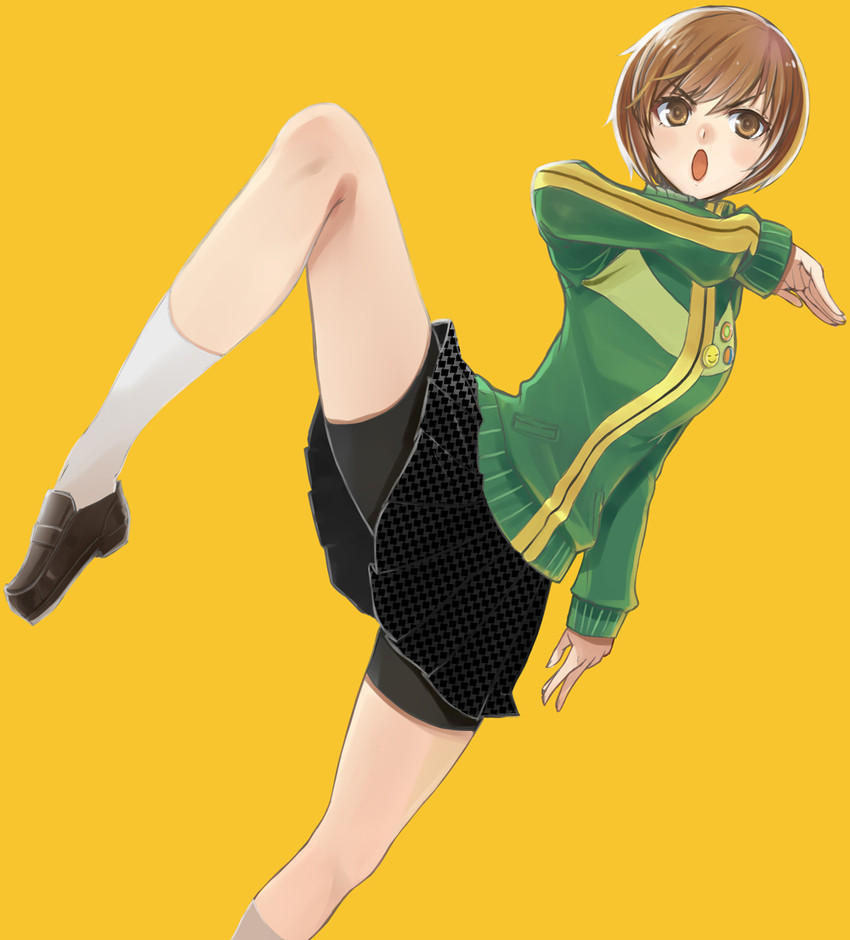 satonaka chie (persona and 1 more) drawn by hareno_chiame