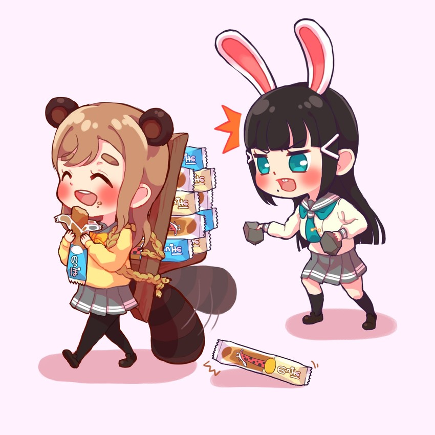 kurosawa dia and kunikida hanamaru (love live! and 1 more) drawn by dodapan