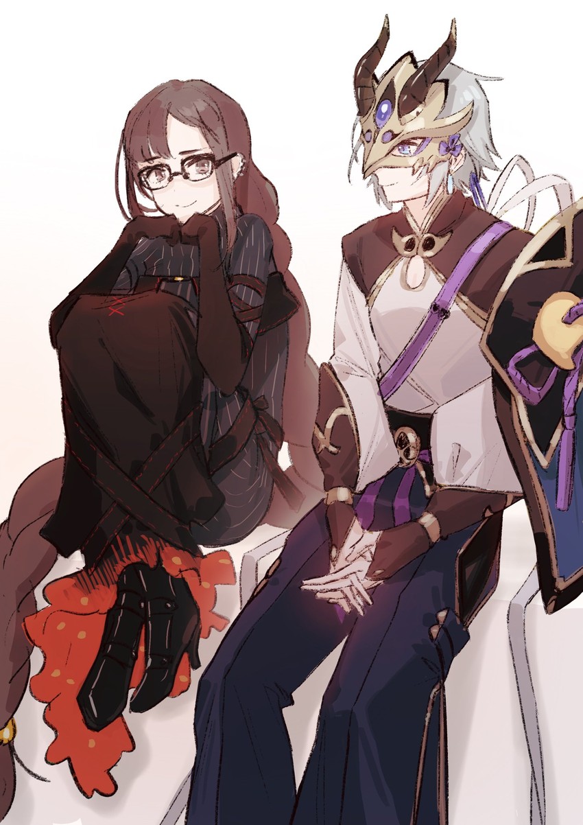 yu mei-ren and prince of lan ling (fate and 1 more) drawn by azarashi_ball