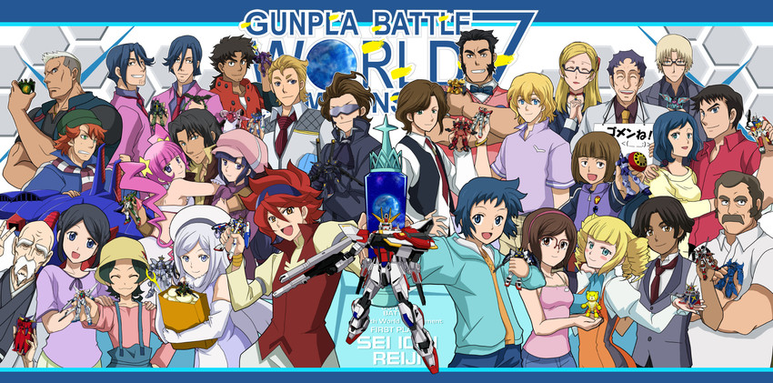 iori rinko, aila jyrkiainen, kousaka china, iori sei, gouf, and 48 more (gundam and 3 more) drawn by jimauso