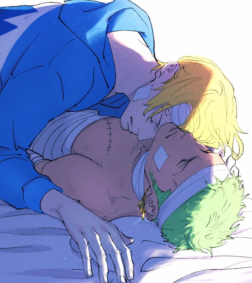 roronoa zoro and sanji (one piece) drawn by kzwtr8