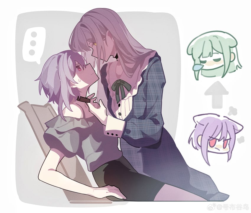 wakaba mutsumi and yuutenji nyamu (bang dream! and 1 more) drawn by haobuguniao