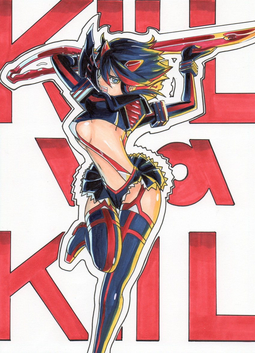 matoi ryuuko and senketsu (kill la kill) drawn by hayami_jin