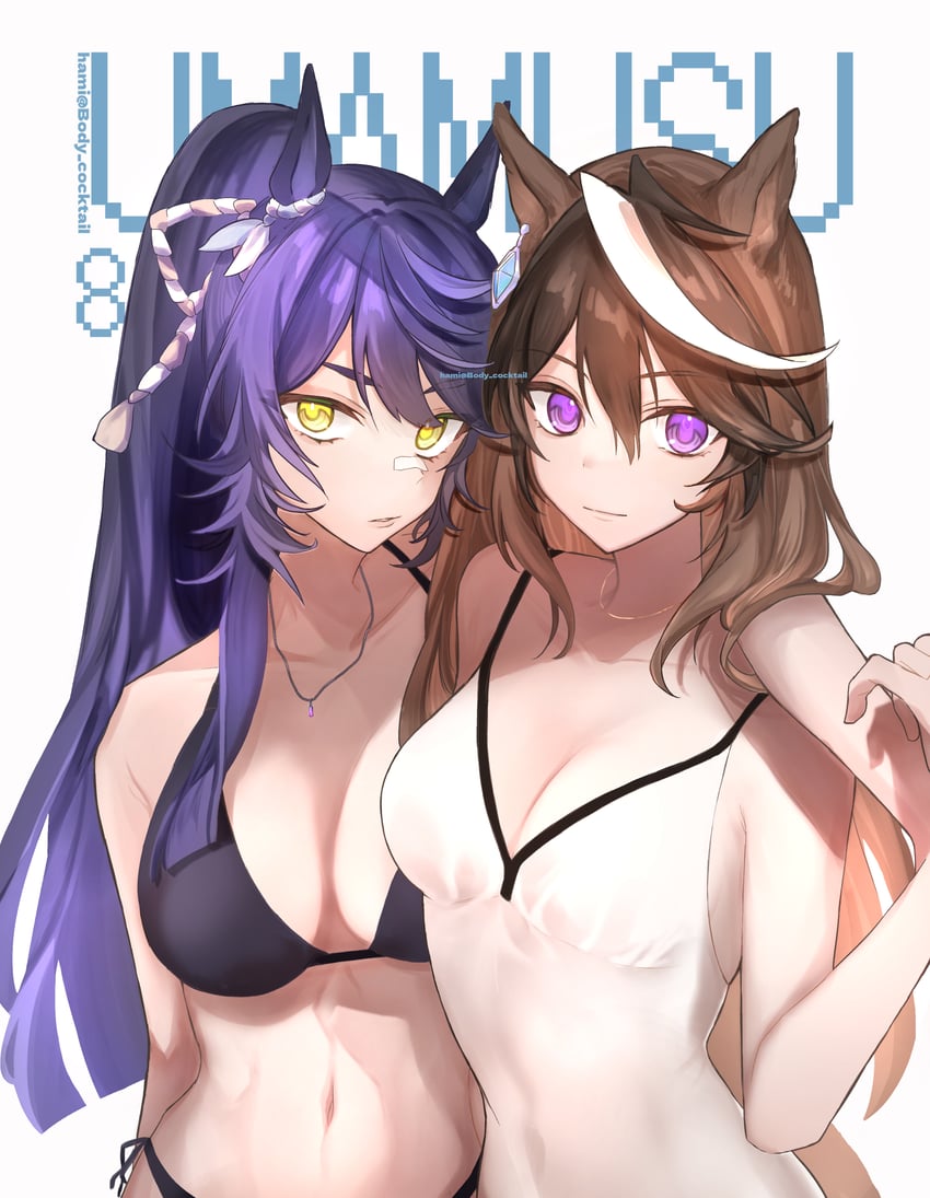 symboli rudolf and narita brian (umamusume) drawn by body_cocktail