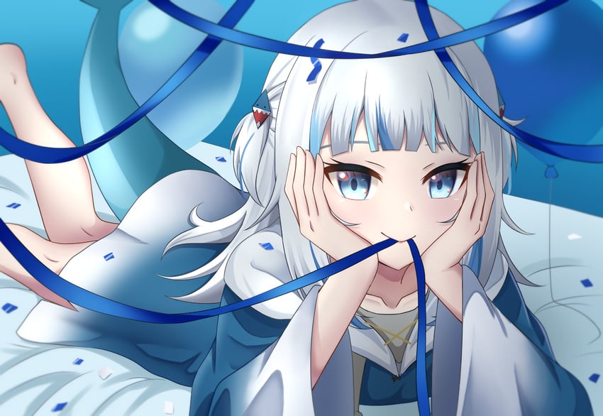gawr gura (hololive and 1 more) drawn by sei_joshikou