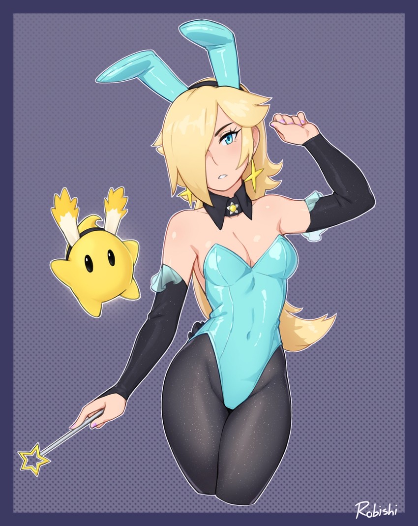 rosalina, luma, and star bunny (mario and 1 more) drawn by rob_ishi