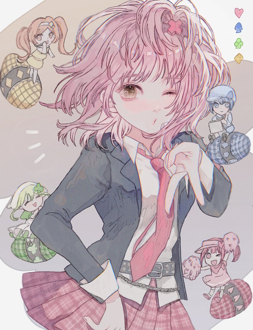 hinamori amu, ran, suu, miki, and dia (shugo chara!) drawn by nisiki_0