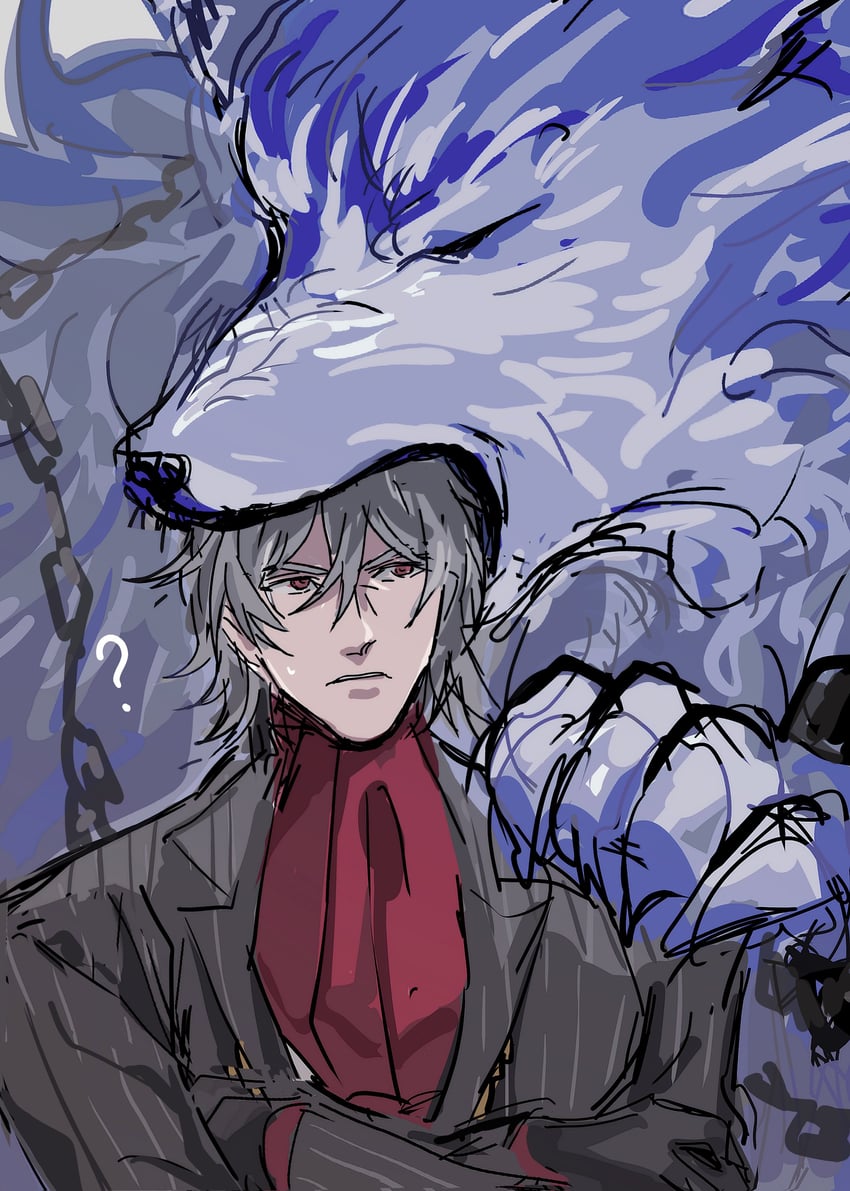 antonio salieri and lobo (fate and 1 more) drawn by fog_fgo