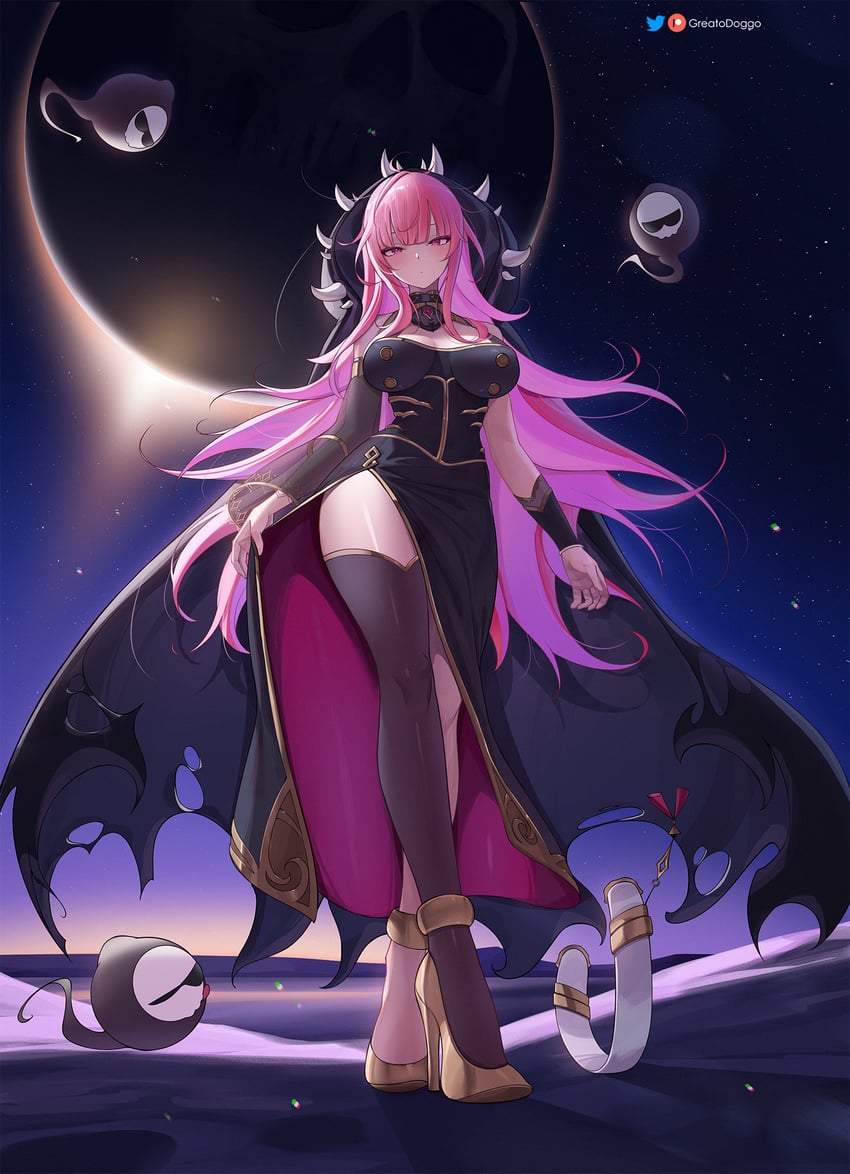 mori calliope and death-sensei (hololive and 1 more) drawn by greatodoggo