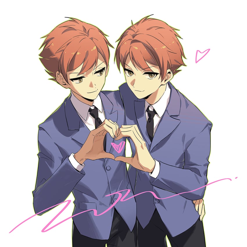 hitachiin hikaru and hitachiin kaoru (ouran high school host club) drawn by mumu_(leelee_mumu)