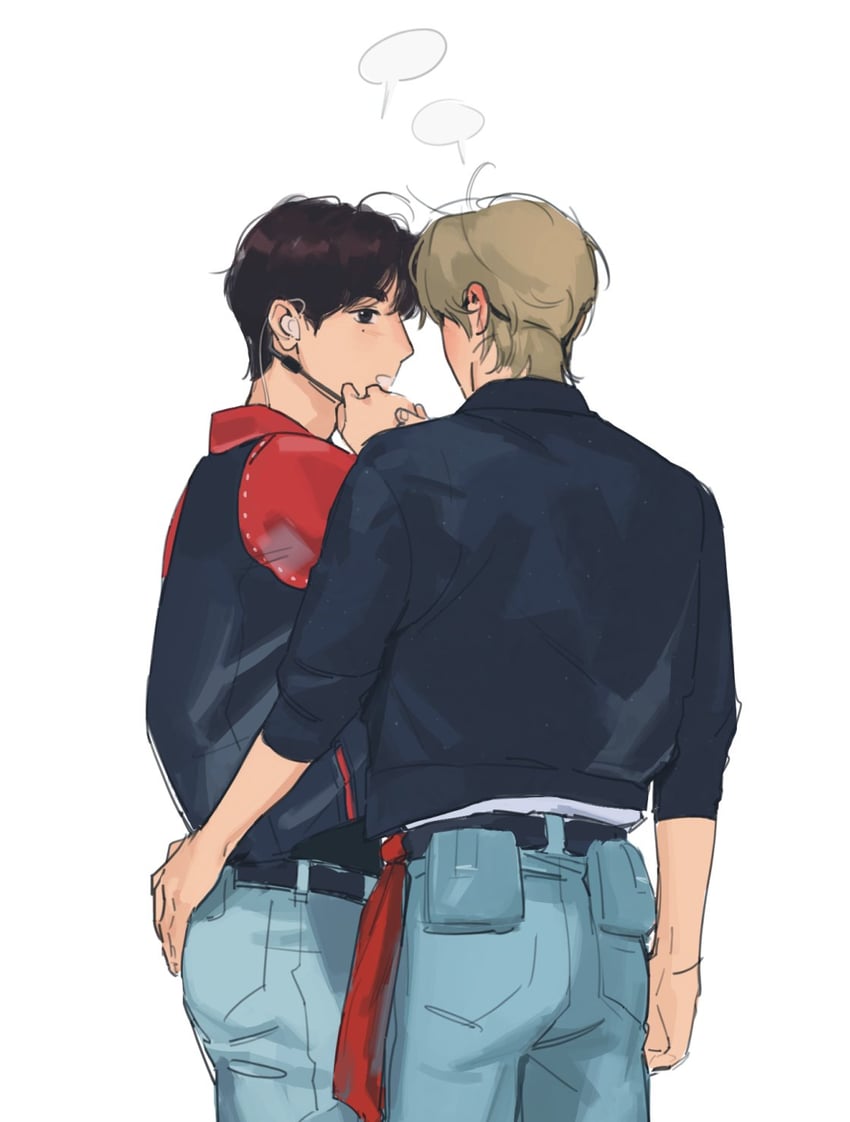 sung han-bin and zhang hao (real life and 1 more) drawn by haotmeal
