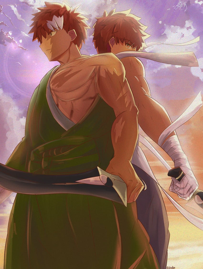 emiya shirou (fate and 3 more) drawn by shokobr