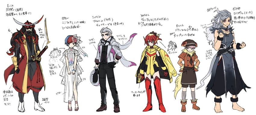 sylveon, penny, mela, giacomo, eri, and 7 more (pokemon and 1 more) drawn by suzukinoko1021