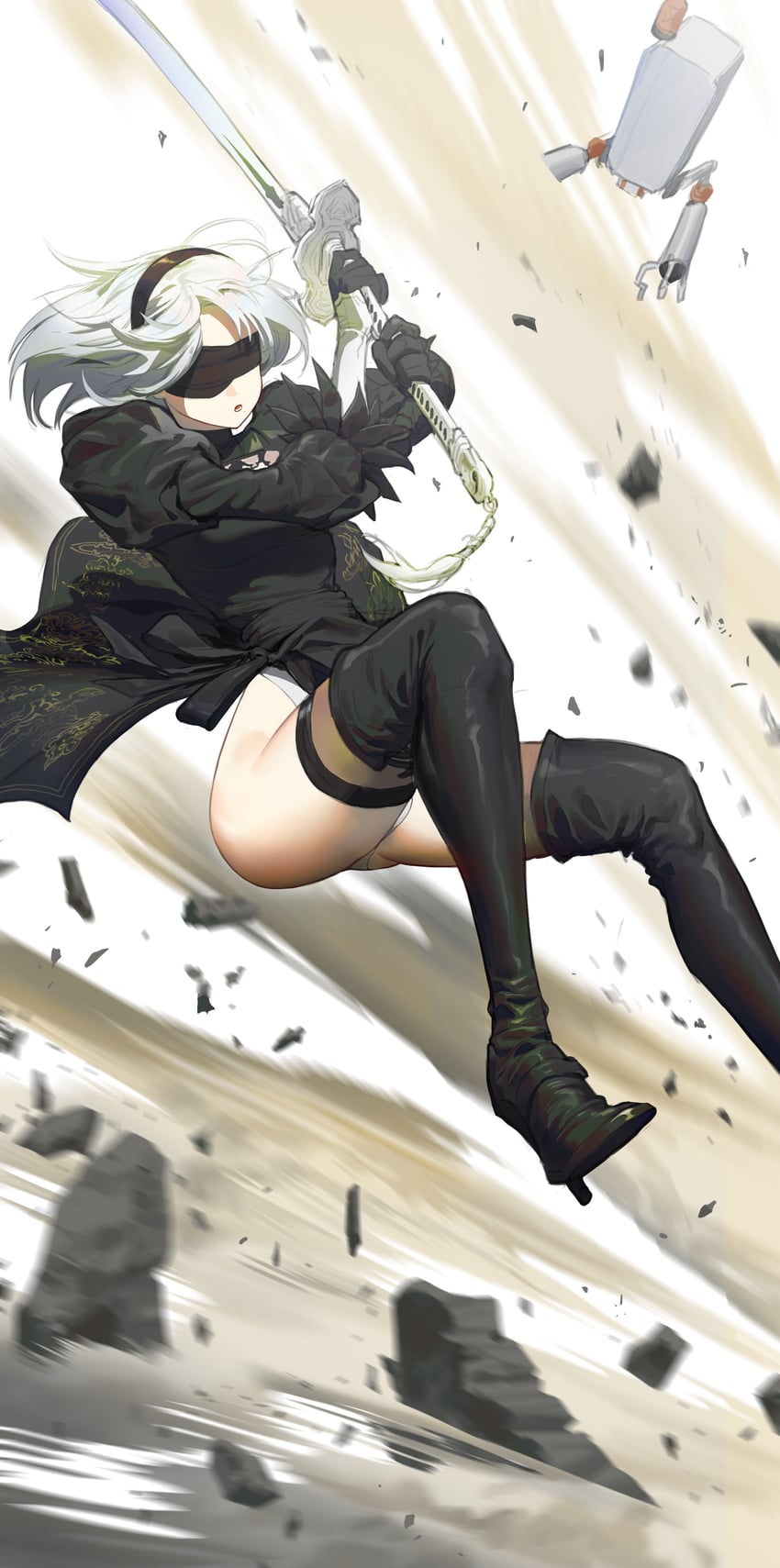 2b and pod (nier and 1 more) drawn by ghdwid