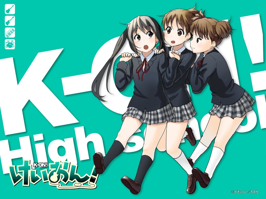 nakano azusa, hirasawa ui, and suzuki jun (k-on! and 1 more) drawn by kakifly