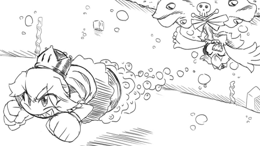 torpedo ted and skull box (mario and 2 more) drawn by eiten_(gkurou)