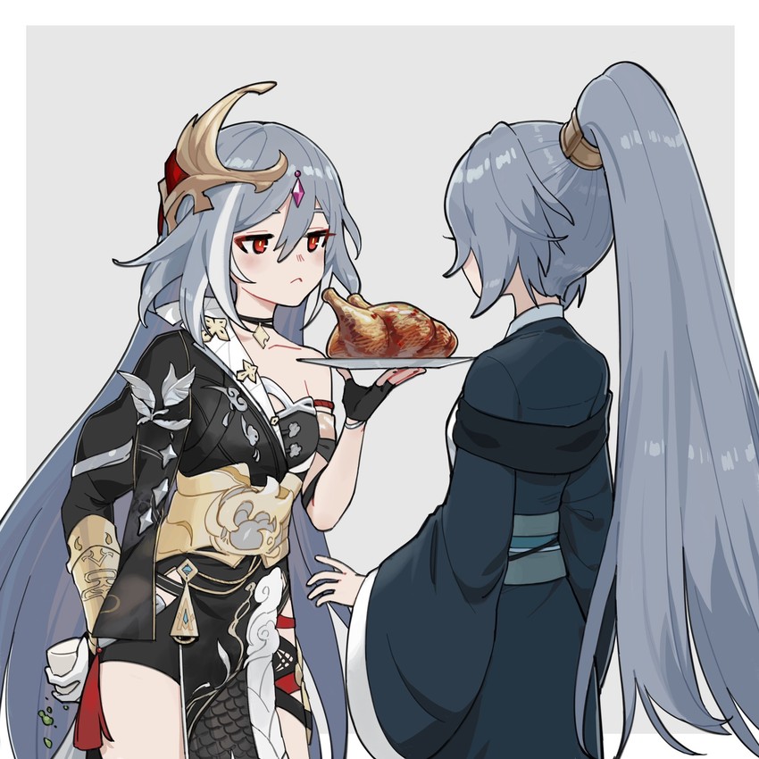 fu hua and herrscher of sentience (honkai and 1 more) drawn by rafaelaaa