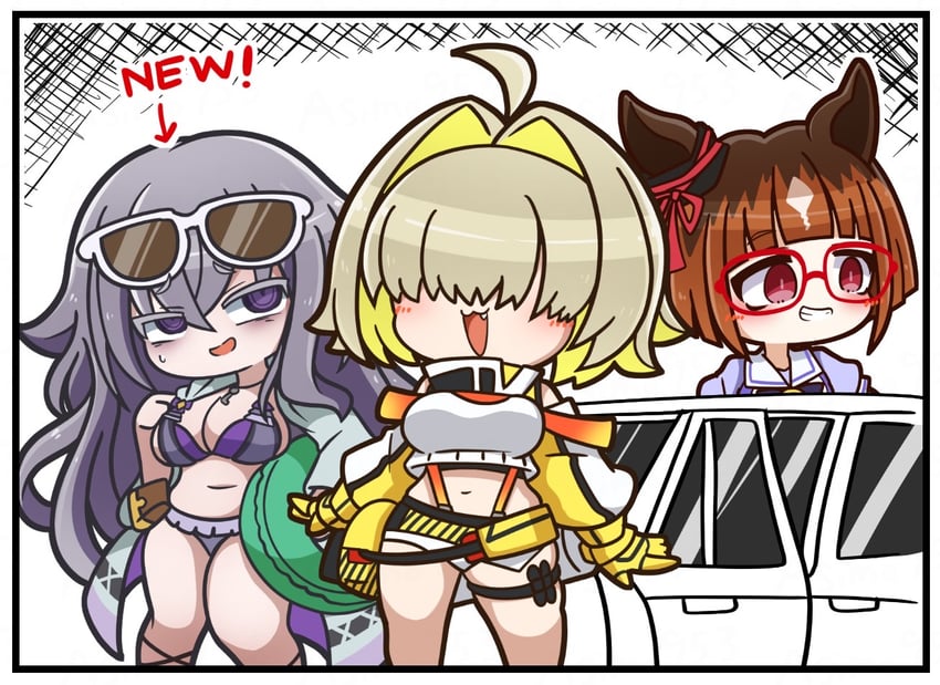 elegg, transcend, and sigillaria (umamusume and 2 more) drawn by asimo953