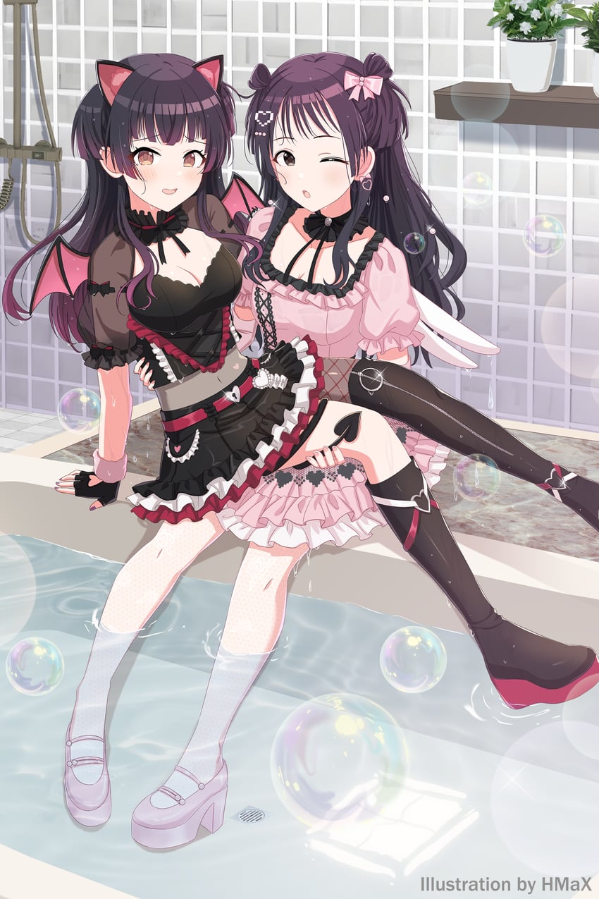 mayuzumi fuyuko and yukimura eri (idolmaster and 1 more) drawn by hmax