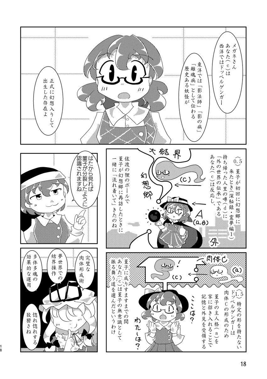 yakumo yukari, doremy sweet, and usami sumireko (touhou) drawn by keikou_ryuudou
