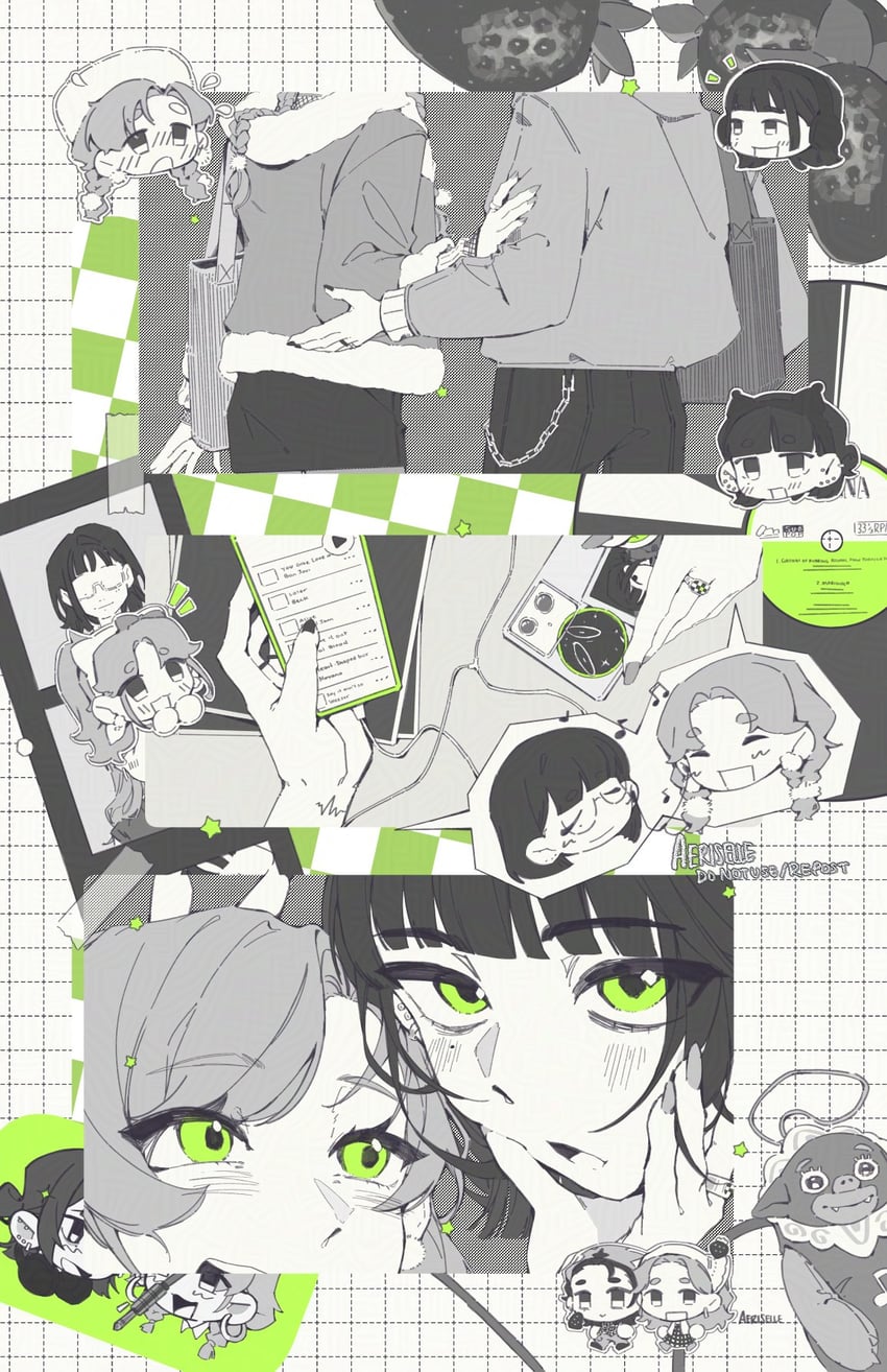 koga mitsuki and oosawa aya (kininatteru hito ga otoko ja nakatta and 1 more) drawn by aeriselle