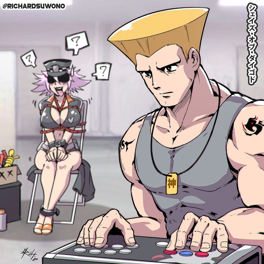 poison, guile, umehara daigo, and fuudo (street fighter and 2 more) drawn by richard_suwono