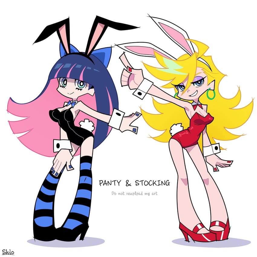 stocking and panty (panty & stocking with garterbelt) drawn by shio_(zsp1jqohfr12495)
