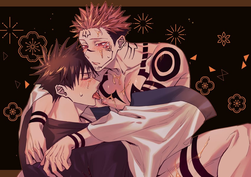 fushiguro megumi and ryoumen sukuna (jujutsu kaisen) drawn by azukiharuta_ju
