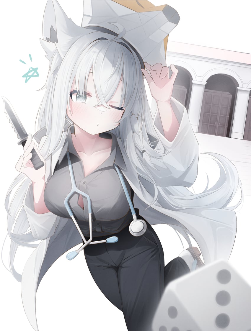 shirakami fubuki (hololive and 1 more) drawn by rararirara